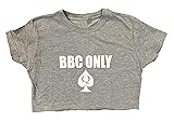 BBC Only Cropped V Neck Ringer with QoS Symbol