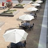 Yaheetech 9ft Garden Parasol Umbrella with Crank 8 Ribs Cream 2.7M Patio Shade view 8