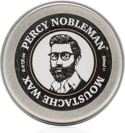 Percy Nobleman Moustache Wax 20Ml Tin Natural Ingredients Hair Beards