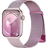 Rabini Magnetic Band Compatible for Apple Watch Bands Women Men 40mm 38mm 41mm 42mm 46mm 44mm 45mm 49mm, Stainless Steel Mesh Metal Sport Strap Wristband iWatch Series 11 10 9 8 7 6 5 4 3 2 1 SE Ultra