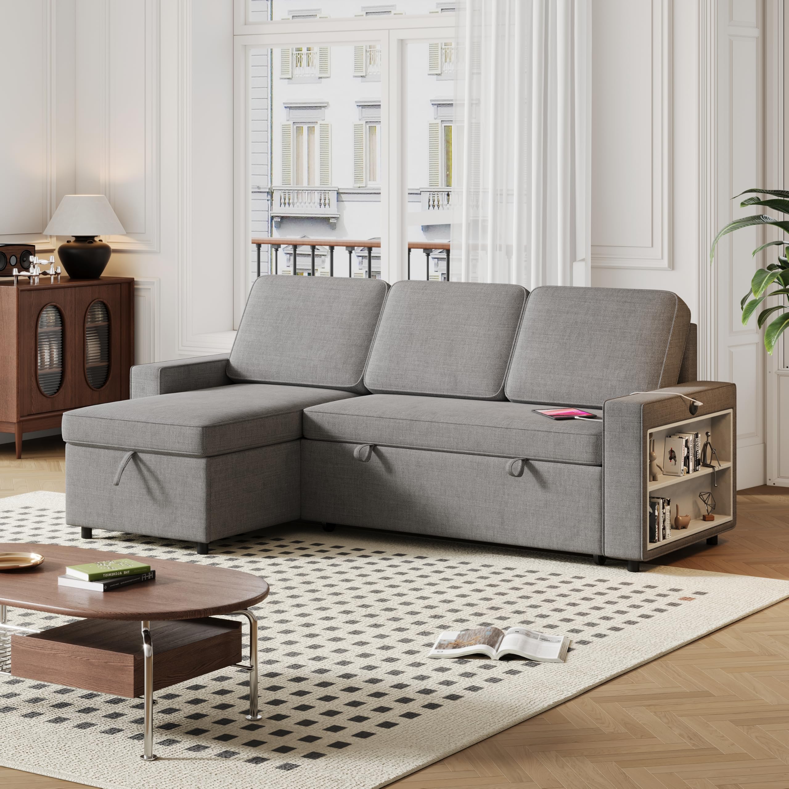 Photo 1 of **the photo is only a reference**   ****THE SOFA IS NOT COMPLETE, it is only a part of it, more sets are missing*****Eafurn 85" Convertible Sleeper 