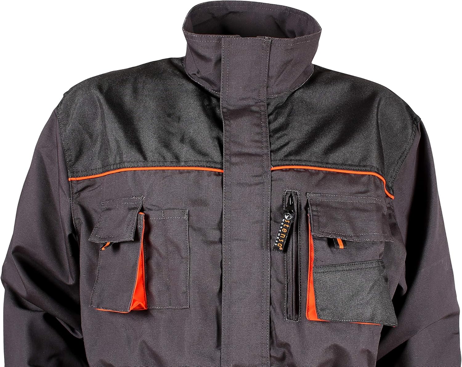 orange and black overalls