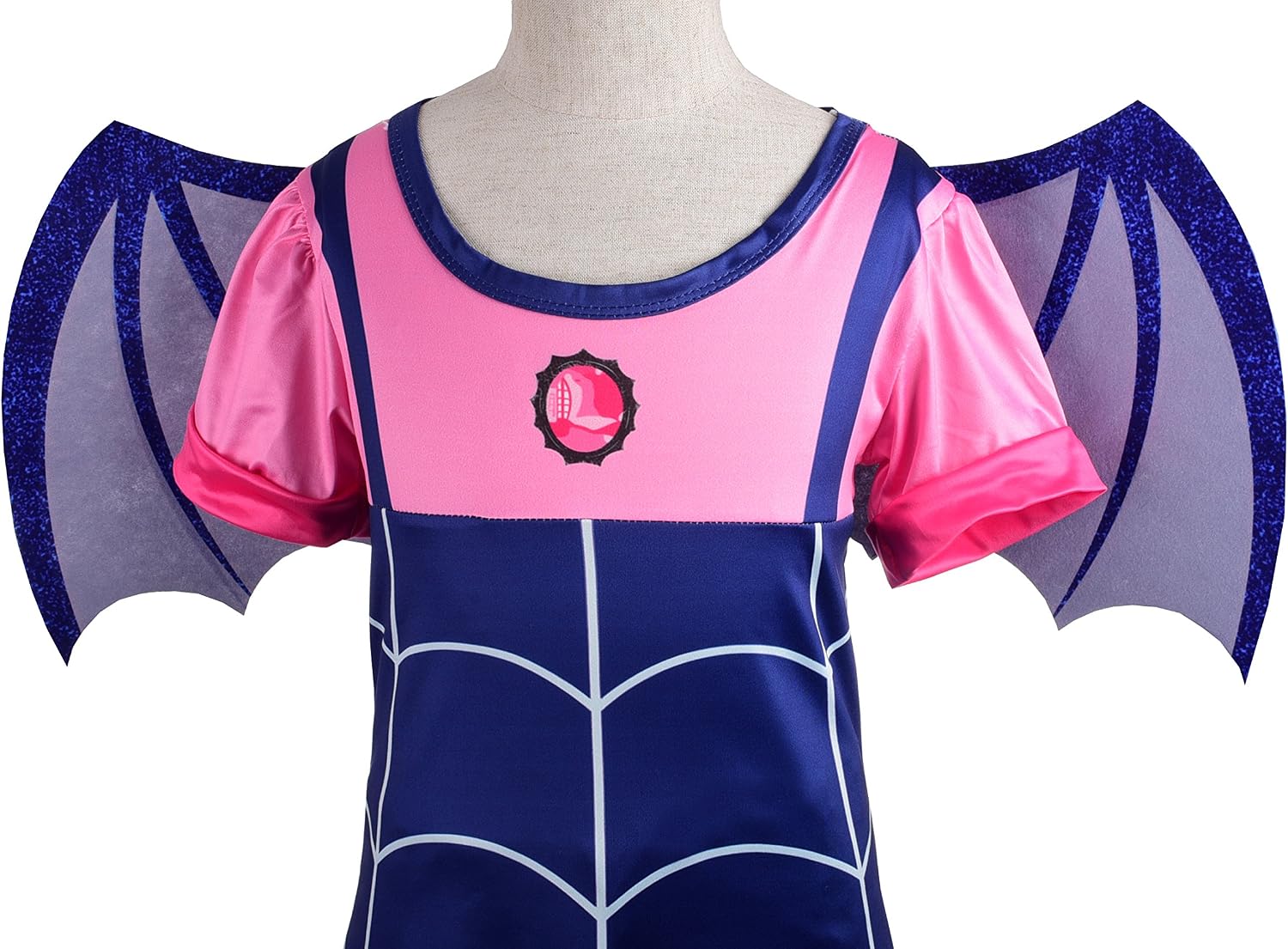 Lito Angels Halloween Costume Fancy Party Dress Up with Bat Wings and Hair Hoop Headwear for Kids Girls Age 2-3 Years, C - Image 5