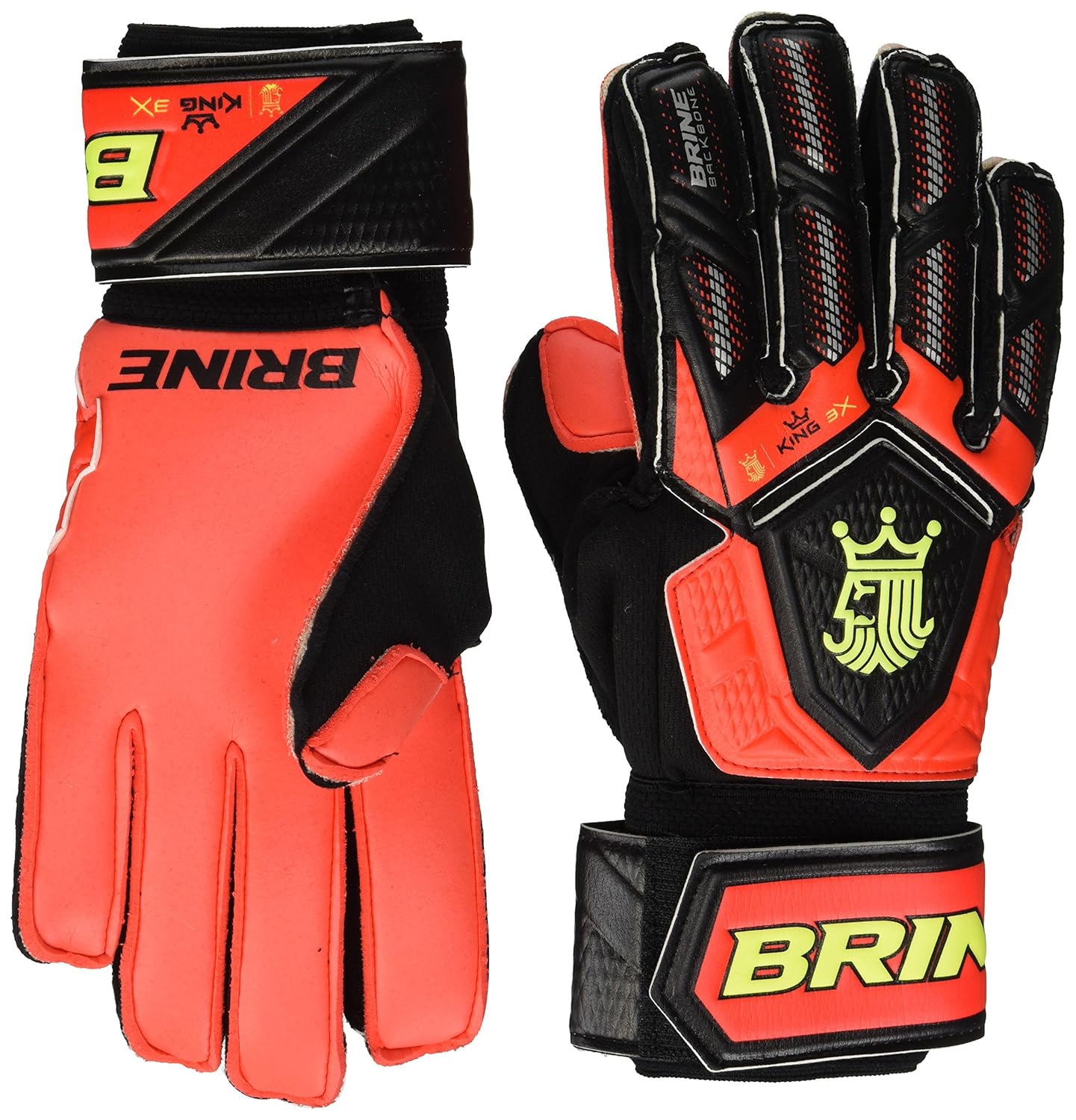 年最新海外 Brine ゴールキーパー グローブ 王様 試合 3倍 サッカー ゴールキーパー用グローブ 指を守る 背骨保護 B01jzu62 6 フレーム Flame フレーム Flame 6 安いそれに目立つ Www Bestpriceparts Gr