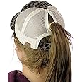 C.C Ponycap Messy High Bun Ponytail Adjustable Mesh Trucker Baseball Cap Hat