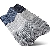 HIGIXCH No Show Men Socks Low Cut Non Slip Cotton Invisible Sock 6 Pairs
