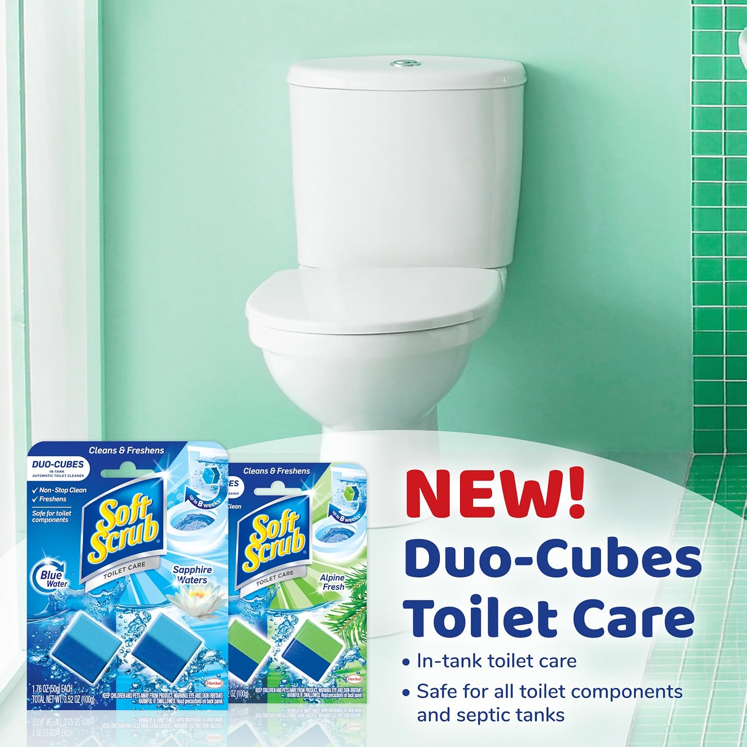 Soft Scrub In-Tank Toilet Cleaner Duo-Cubes, Alpine Fresh, 2 Count: Health & Personal Care