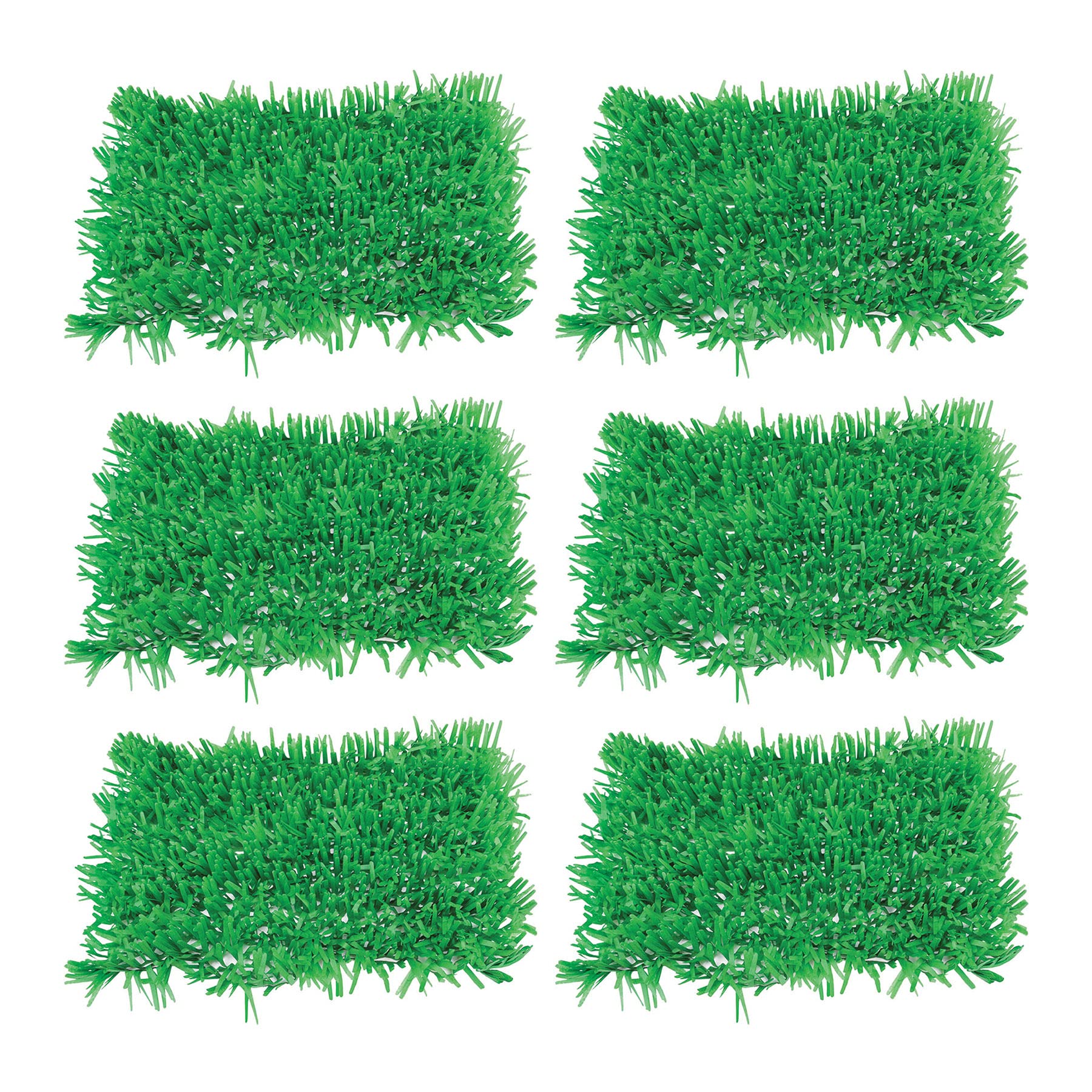Beistle S55640AZ6 Tissue Grass Mats 6 Piece, Paper, Green
