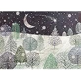 PETER PAUPER PRESS A Midnight Clear Deluxe Boxed Holiday Cards (20 cards and 21 self-sealing envelopes)