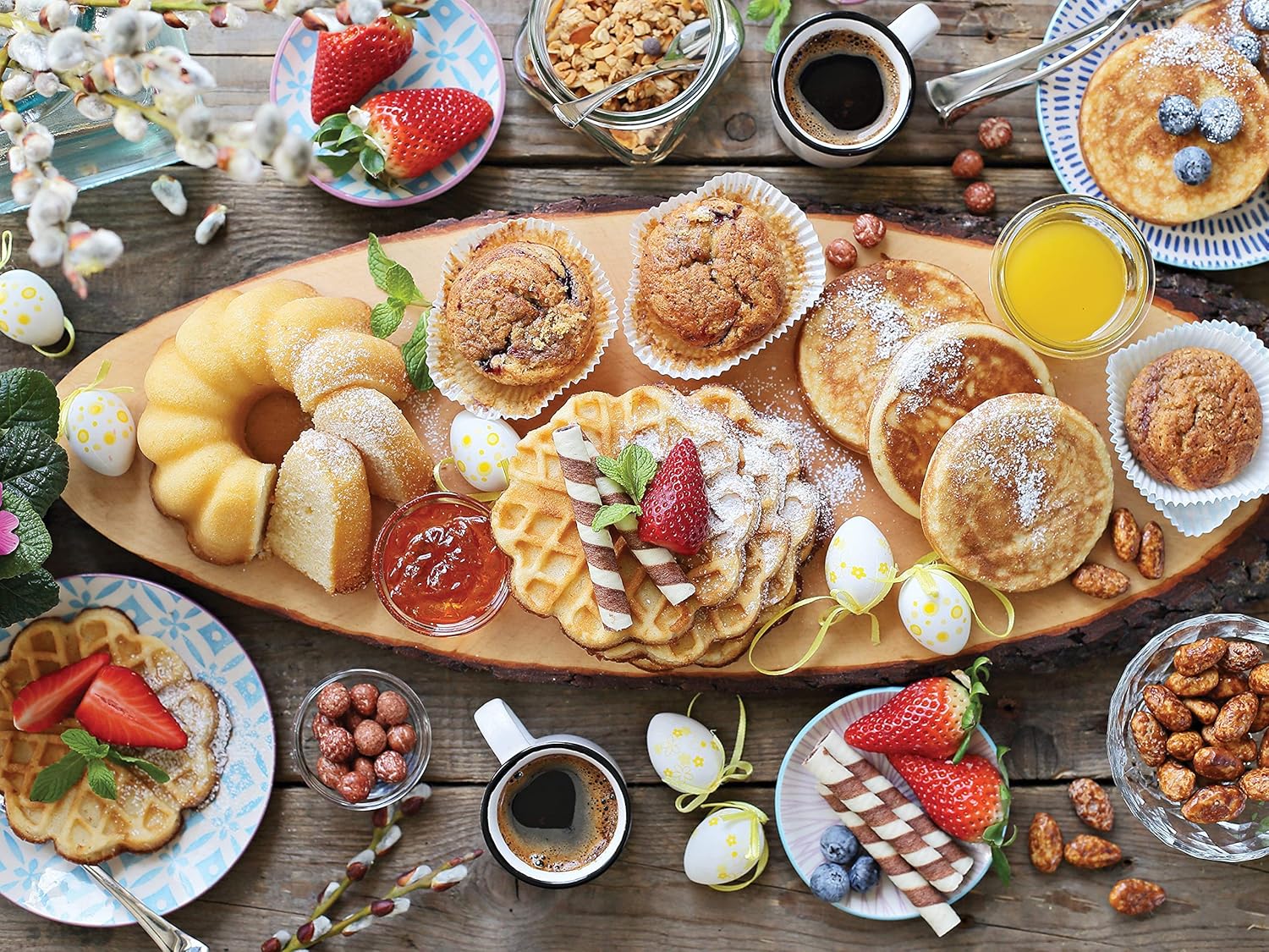 300 Large Piece Puzzle, Beautiful Breakfast Jigsaw Puzzle