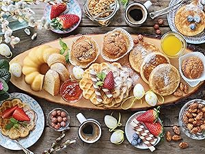 300 Large Piece Puzzle, Beautiful Breakfast Jigsaw Puzzle