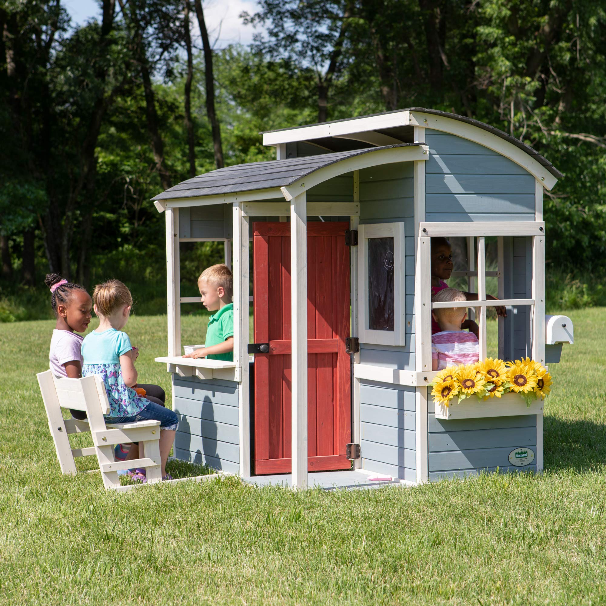 Backyard Discovery Breezy Point Wooden Playhouse Pricepulse