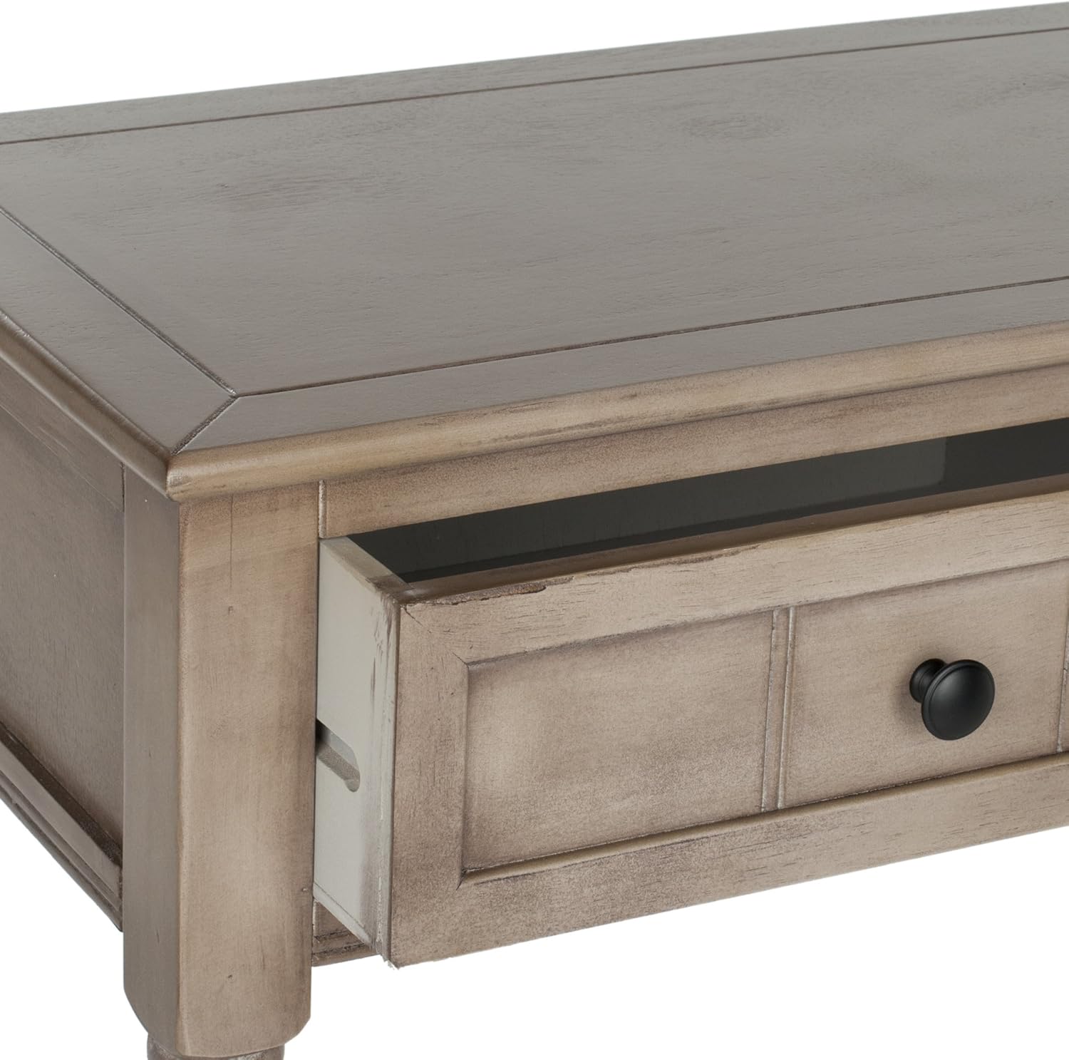 Safavieh American Homes Collection Samantha Vintage Grey 2-Drawer Console Table: Furniture & Decor