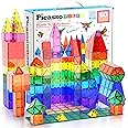 PicassoTiles 60 Piece Set 60pcs Magnet Building Tiles Clear Magnetic 3D Blocks Construction Playboards - Creativity Beyond Im