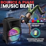 Pyle 15 Inch Portable PA Speaker 1000W Bluetooth Karaoke DJ System view 6