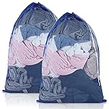 2 Pack Mesh Laundry Bags, 23 x 34 Inches Heavy Duty