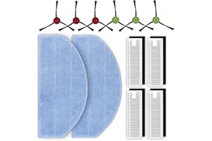 MIBUMIKI (12 Pieces) HEPA Filter Compatible With Robotic Vacuum Tikom G8000/ G8000 Pro, Robot Vacuum Cleaner Filter Kit, Replacement Parts 12 Filters Accessory Kit