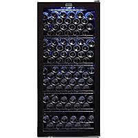 Whynter FWC-1201BA 124 Bottle Freestanding Wine Refrigerator, Black