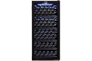 Whynter FWC-1201BB 124 Bottle Freestanding Cabinet Wine Refrigerators Free Standing, One Size, Black