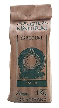 Argila Natural Em Pó - Französische Grüne Tonerde - Pulver für Masken und Peelings - 100 % natürlich - 1 kg (1 kg)