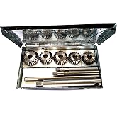 AnNafi&reg; Valve Seat &amp; Face Cutter Set/Kit - 5 Pcs Set for Vintage Cars &amp; Bikes in Wooden Case | Automotives Tools &amp; Equipments for Machine | High Quality Premium Set