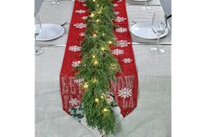 KOIE CHOÉ 3PCS 6.2FT Christmas Garland with Lights, Real Touch Cedar Garland Artificial Realistic Thick & Lush Greenery, Soft Artificial Pine Garland for Mantle Fireplace Table Wall Indoor Christmas Decorations