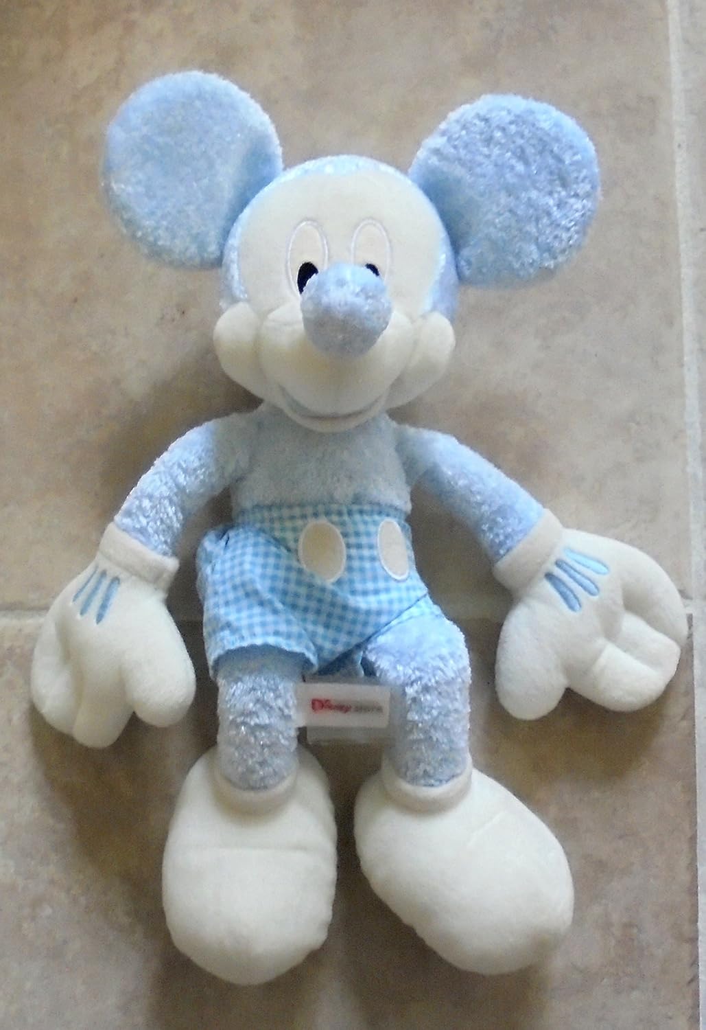 baby blue mickey mouse plush toy