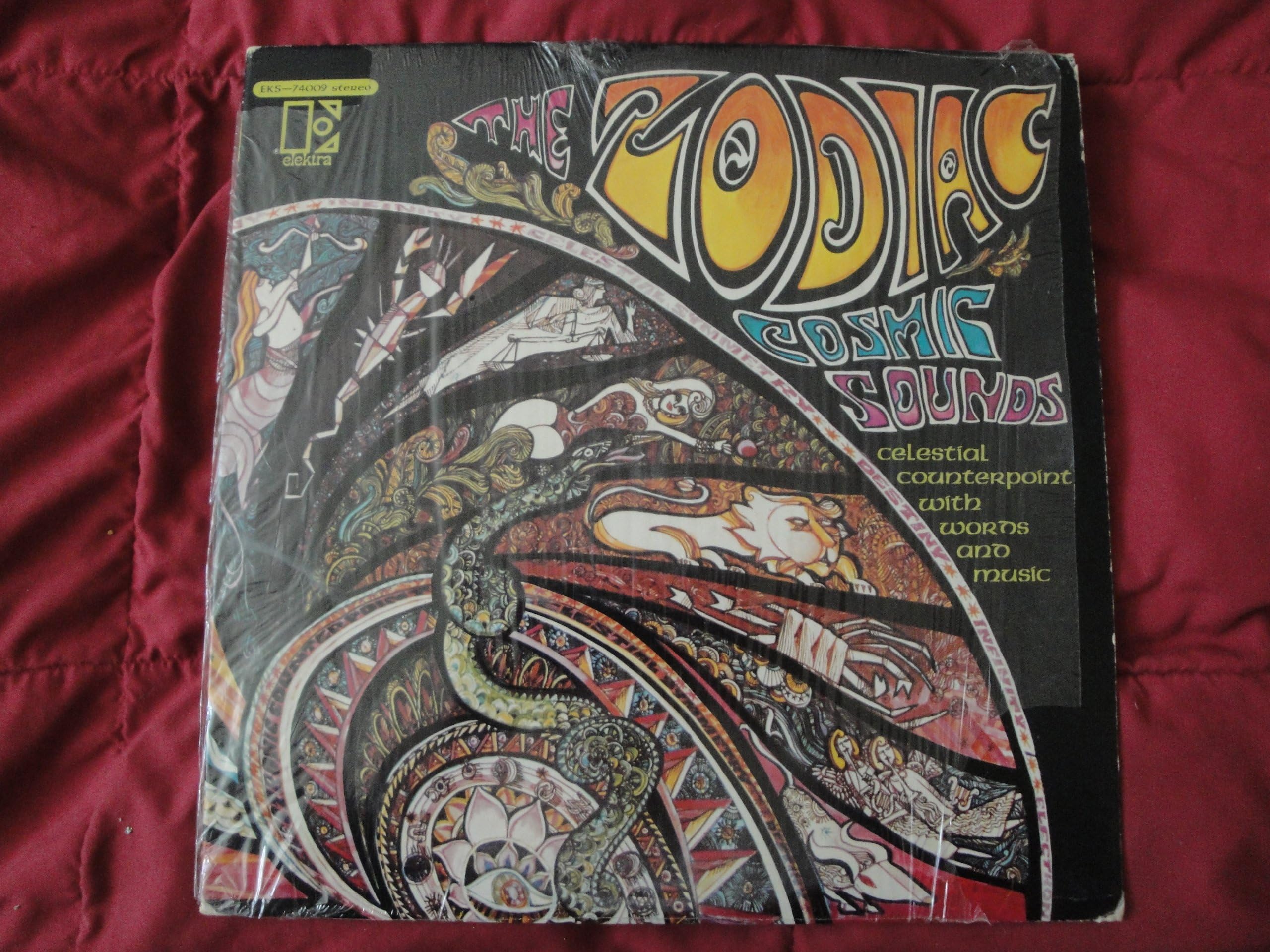 The Zodiac "Cosmic Sounds" Original 1967 Psychedelic Elektra Gold Label EKS-74009 Stereo Vinyl Lp Record EX