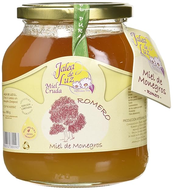 Jalea de Luz Miel Cruda Pura de Romero - 950 gr.: Amazon.es ...