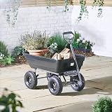 VonHaus Garden Dump Cart 75L 250kg Wheelbarrow Tipping Pickup Wagon view 5
