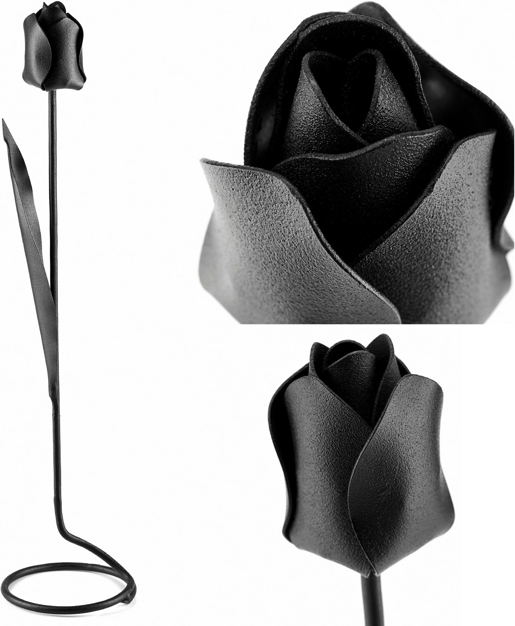 Metal Tulip Flower Handmade Sculpture - Free Standing Hand Crafted Iron Tulip - Home Decor Or Amazing Gift of Love (1)