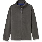 Amazon Essentials Boys and Toddlers' Long Sleeve Polar Fleece Full-Zip Mock Jacket, Insulated