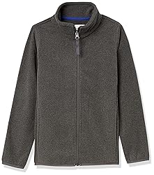 Amazon Essentials Boys' Polar Fleece Full-Zip Mock