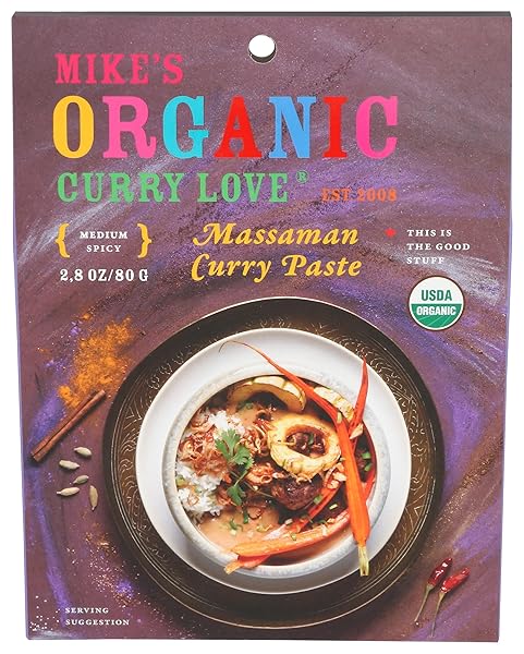 CURRY LOVE ORGANIC MASSAMAN CURRY PASTE, 2.8 OZ
