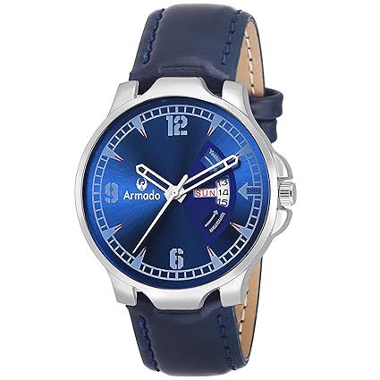 Day and Date Analog Blue Dial Mens Watch - AR-046-BLU