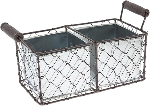 Amazon Com Mayrich 9 75 Decorative Wire Basket With Tin