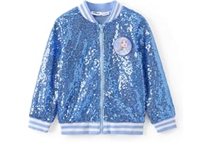 Disney Minnie Mickey Stitch Princess Frozen Elsa Jacket Lightweight Zip up Fall Clothes Classic Sweatshirt 2-14 Years