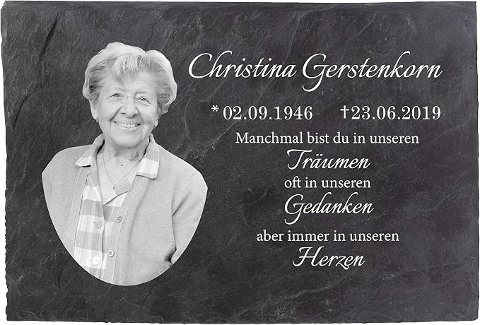 Personalisierte Schiefertafel Mit Foto – Verschiedene Formen, Wasserfester Fotodruck, Mit Ständer