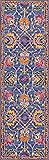 Momeni Ibiza Wool Area Rug, 2'3" X 7'10" Runner, Blue