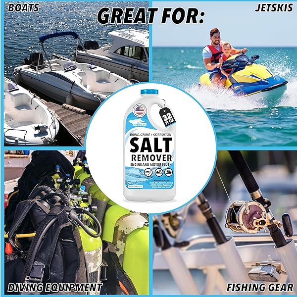 SEAWORKS BOAT SALT REMOVER ENGINE AND MOTOR FLUSH (QUART)