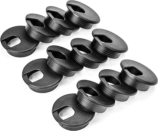 Amazon Com Desk Grommets 2 Inch 12 Pack Black Plastic Wire