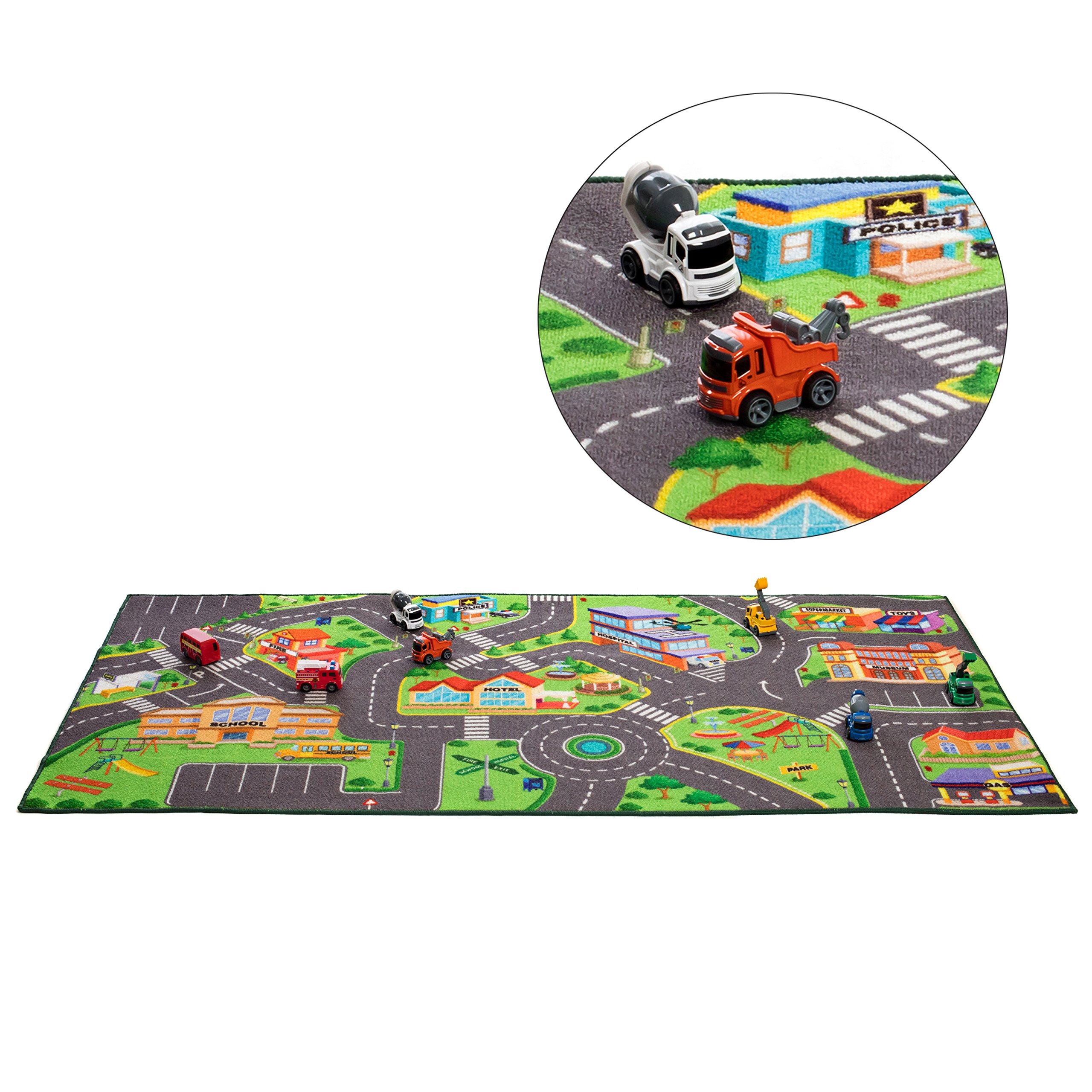 Washable Community Play Rug for matchbox cars 36 X 72 Inches eBay