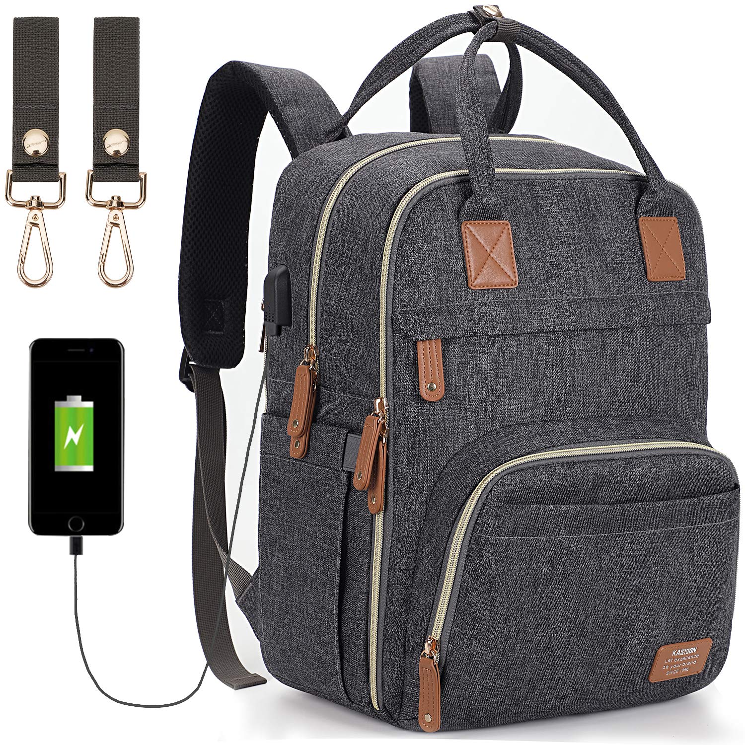 Diaper bag backpack with usb charging port Clearance