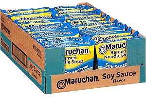 Maruchan Ramen Soy Sauce, Instant Ramen Noodles, Ready to Eat Meals, 3 Oz, 24 Count