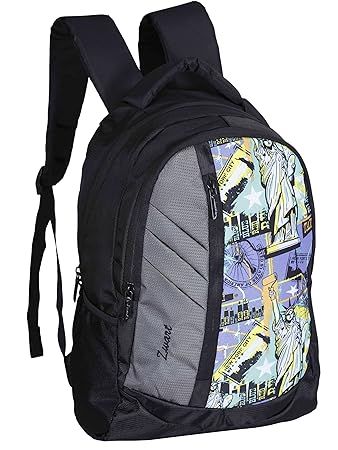 Zwart 25 Ltrs Green and Flourescent Green School Backpack (114101GPG)