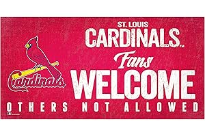 FAN CREATIONS MLB St. Louis Cardinals Unisex Saint (St.) Louis Cardinals Fans Welcome Sign, Team Color, 6 x 12
