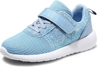 Harvest Land Girls Trainers Lightweight Glitter Sports Shoes UK4 Blue