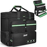 PC Carrying Case for ATX/M-ATX, Large PC Travel Case with Multiple Pockets | Desktop Carrying Case, fits 21&times;18.5&times;11&rdquo; Mid-Tower Case, Keyboard, Mouse, 33 lbs Load, 600D Polyester, Padded, Water Resistant