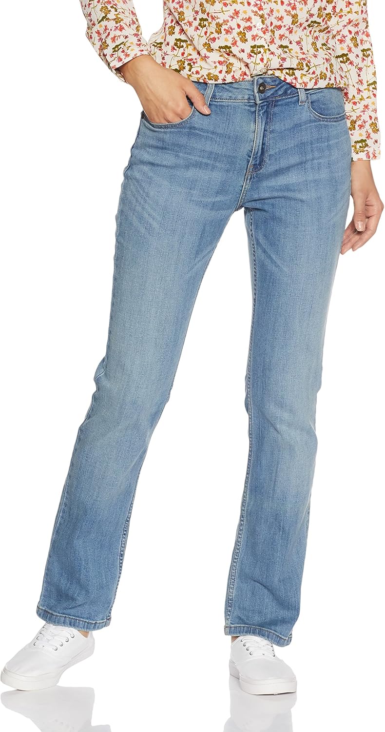 Buy Marks & Spencer Women's Straight Jeans (3215_Light Indigo_14) at