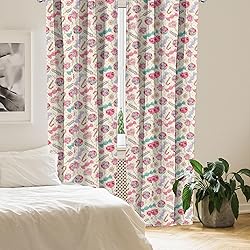 Lunarable Colorful Window Curtains, Yummy Lollipop